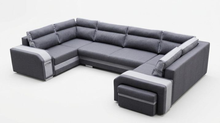 XXL Asuinalue Kulmasohva Sofa Istutusteline Pehmustevaippa Garnituuri Kulma Muotoilu U-muoto Uusi