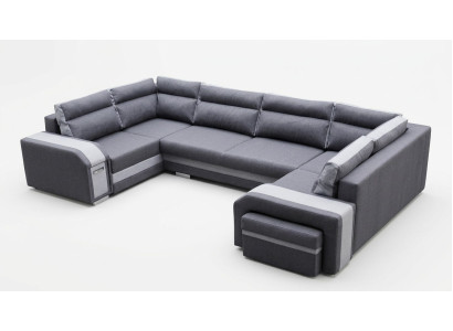 XXL Asuinalue Kulmasohva Sofa Istutusteline Pehmustevaippa Garnituuri Kulma Muotoilu U-muoto Uusi