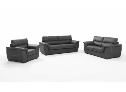 Nahkainen designsohvaryhmä 3+2+2 istuinsohva, uudet nahkasohvat
