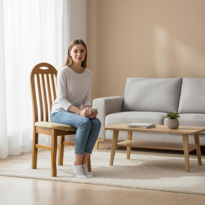 Ess Zimmer -ryhmä sarja istuinverhoiltu puinen olohuone 8x tuolia