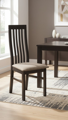 2x kangas massiivipuutuoli ruokailutuoli design-tuolit ruokailuhuone