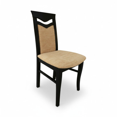 2x Tuoli Design Puu Kangas Pehmustetut Tuolit Ravintola Ruokailuhuone Tekstiili