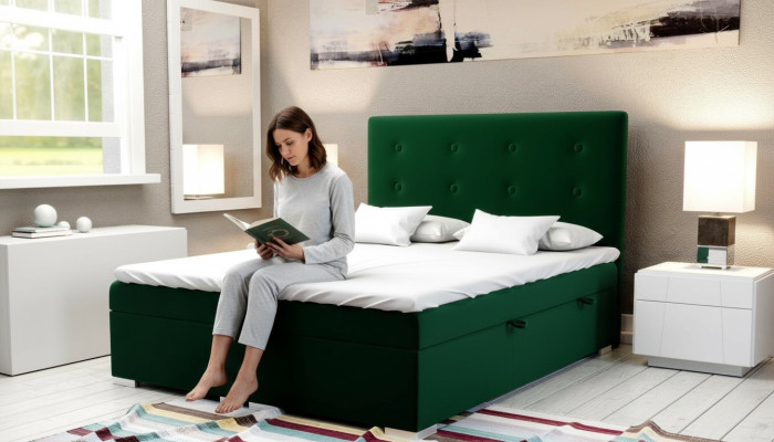 Boxspring-sänky Hotellikaksiosainen sänky Tekstiili Luxus-sängyt Pehmustettu sänky Sänkylaatikko Toiminto