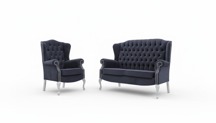 Klassinen Chesterfield-sohvaryhmä 3+2+2-istuttava sohva istuinsohva pehmuste sametti Uusi