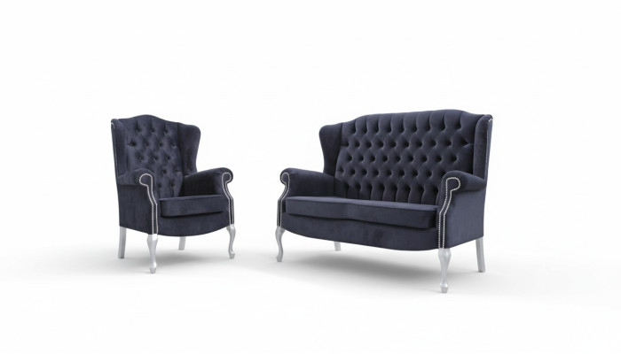 Klassinen Chesterfield-sohvakalusto 3+2-istuttava sohva istuinkalusto pehmuste samettitekstiili