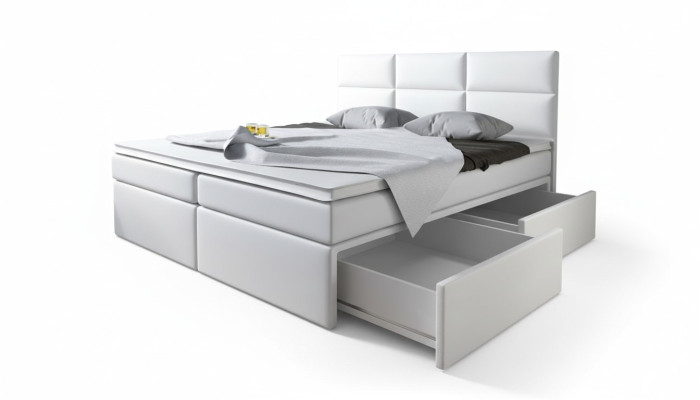 Boxspring-sänky sänkyvaate keinonahka design hotelli kaksinkertainen luksus design uusi