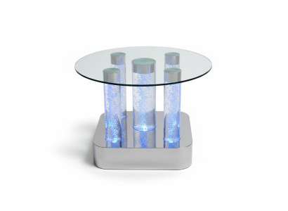 Vesi Design Pöytä Sohvapöytä Vesisäiliö Pillari LED
