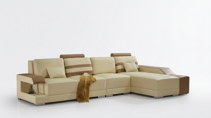 L-muotoinen johtajansohva olohuonekalusto kulmasohva kokonaisuus moderni muotoilu sohva beige