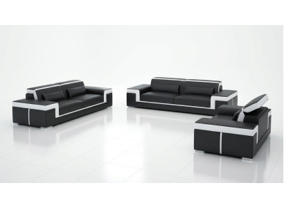 Ylellinen olohuoneen sofa 3+2 setti nahka verhoilu sohvat