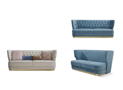 3-paikkainen sohva kangassohva luxury designer-sohva uusi sohva luxury nojatuolisohva