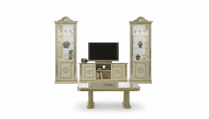 Klassinen olohuoneen kaappi Sideboard 2x vitriini Sideboard Lowboard