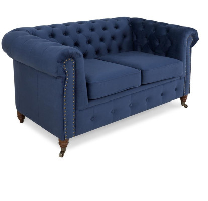 Luxus Chesterfield -suunnittelijan nahkasohva tekstiilikankainen XXL iso sohvasarja 3 osaa