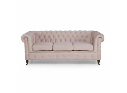 Klassinen Chesterfield 3-istuttava sova tekstiilikankainen sofi hienostunut design uusi