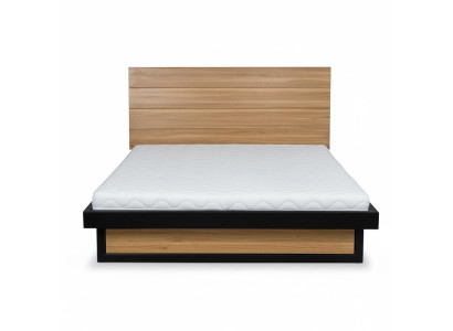 Loft-sänky 140x200 cm Massiivipuinen makuuhuonekalut Aito puinen sänky Tammi Metalli
