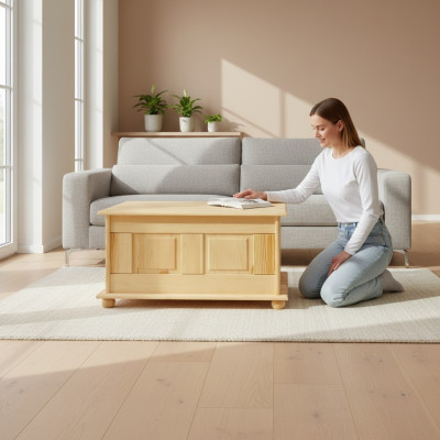 Deko Box Täyspuu Huonekalut Puu Huonekalut Käsityö Lipas Arkku Aitopuu 86x45cm
