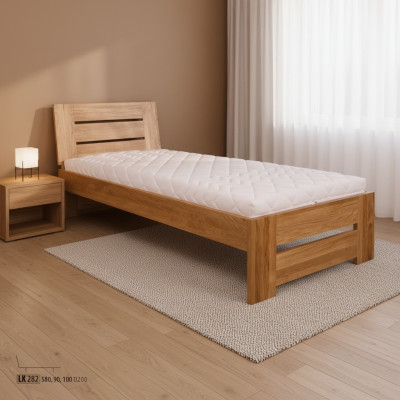 Aito puinen sänky Puusänky Parisänky 100x200 cm Uusi Aito puinen sänky Pehmustettu sänky Uusi