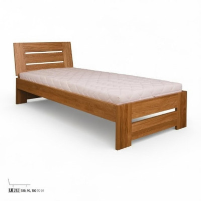Aito puinen sänky Puusänky Parisänky 100x200 cm Uusi Aito puinen sänky Pehmustettu sänky Uusi