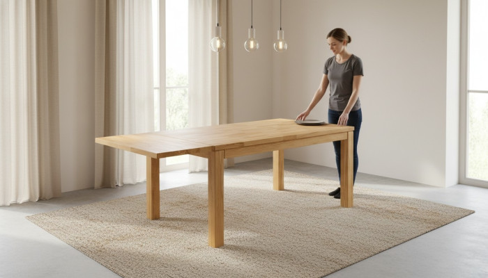 Ruokapöytä Massiivipöytä Aito Puu Pöytä Tammi Ruokailuhuone Massiivinen 160x90cm Uusi