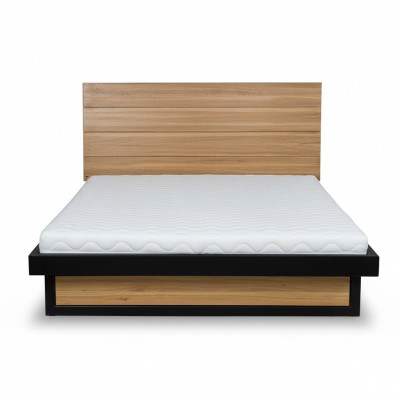 Moderni sänky Aito puu 160x200 cm Design-vuoteet Sänkyrunko Tammi tyylikäs Uusi