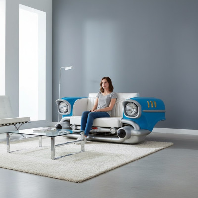 Autosohva Sofa Istuinsohva Diner Cadillac USA Deko Amerikka Tyylimööbel Kulmasohvat Sofat