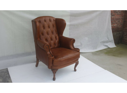 Chesterfield Nahkasohva Korvatyynysohva Vintage Klubi-sohva Päällikkösohva Korvatyynysohva