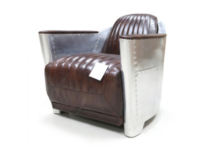 Aito nahka design vintage kromituoli design-tuoli tuoli lentokone lentäjä nahka