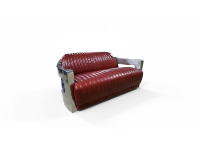 Vintage 2-istuttava nahkasohva Retro-huonekalu sohva Couch Pehmuste Kaksistuttava Uusi
