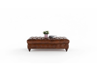 Vintage Chesterfield sohvakalusto Nahka-istuinsohva 3+1 -istuttava 2-osainen sarja