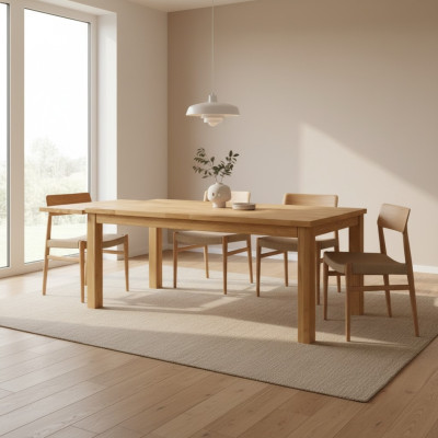 Ruokapöytä Puu Pöydät Olohuone Ruokailuhuone Pöytä 180x90cm Ruokapöydät Kiinteä Kiinteä puu
