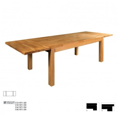 Ruokailupöytä Kokoustyöpöytä Puupöytä Pöydät Pöytä Massiiviset huonekalut Ruokailuhuone 180x90 cm