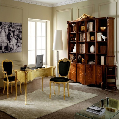 Klassisen tyylin huonekalut Kirjahylly Design Luksuskaappi Italian huonekalut