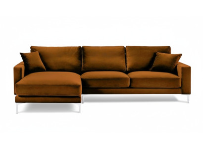 Oranssi Kulmasohva Kangas Olohuoneen Design Sofa Pehmusteet Soivat Samettiset