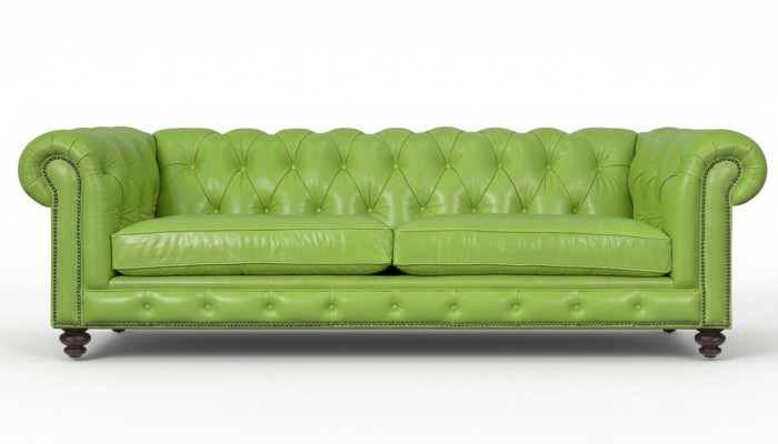 Olohuoneen Chesterfield-sofa Vihreä Iso Premium Nahka Design-huonekalut 4-istuin Uusi