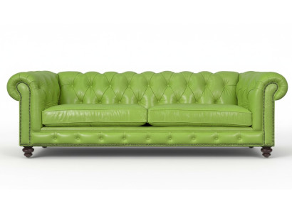 Olohuoneen Chesterfield-sofa Vihreä Iso Premium Nahka Design-huonekalut 4-istuin Uusi