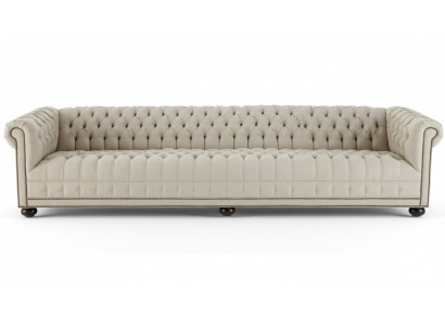 Creme Chesterfield olohuoneen neljän hengen sohva Design-sohva Huonekalut kangassohvat