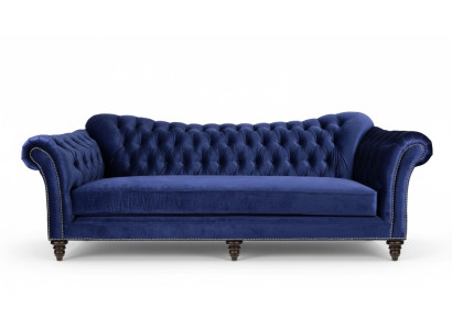 Sininen Chesterfield Olohuone Moderni Suunnittelu Sohva Suunnittelija Huonekalut Kankaasta