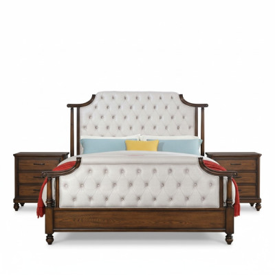 Betti 2x yöpöytä 3-osainen makuuhuonekokonaisuus sängyt uudet luksus Chesterfield 180x200