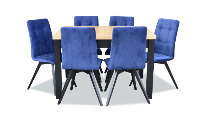 Ruokailuryhmä Verhoiltu Tuoli Huonekalu Sohva Design 7-osainen Sarja Pöytä + 6 Tuolia