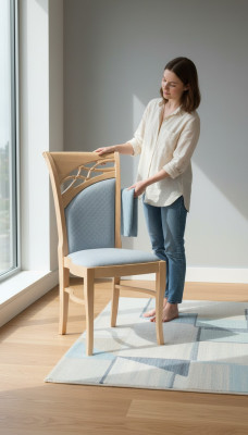 Design tuoli nojatuoli sarja ruokailuryhmä verhoilu maalaismööbelit tuolit design