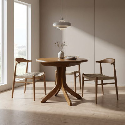 Suunnittelupöytä Modernit pöydät Olohuone Puu 90x90/125cm Keittiön ruokapöydät Uusi