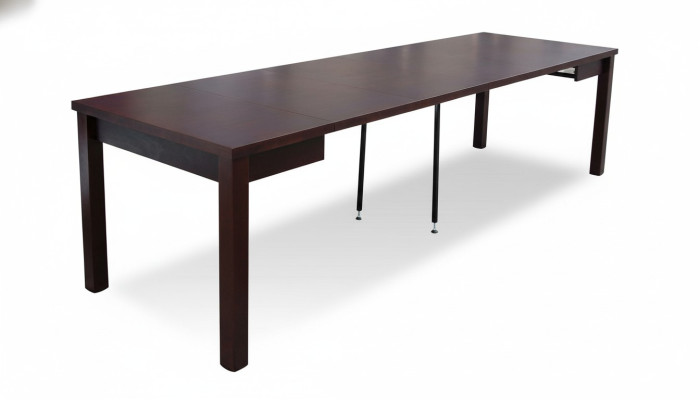 Luxus puinen ruokailupöytä Design ruokapöytä Puupöydät Huonekalut 100x100/250cm