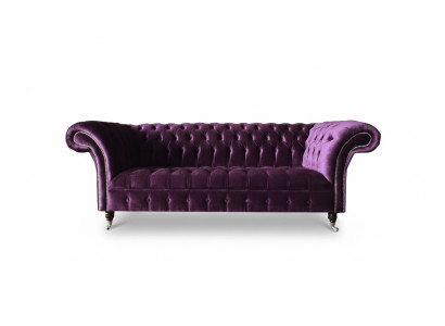 Chesterfield 3-istuttava violetti kangas design nojatuoli sohva sofat uusi tekstiili