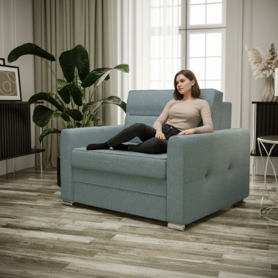 Rentoutumiseen tarkoitettu Stoff Textil Lounge -televisionkatselutuoli 1-istuttava design-nojatuoli pehmustettu klubituoli uusi