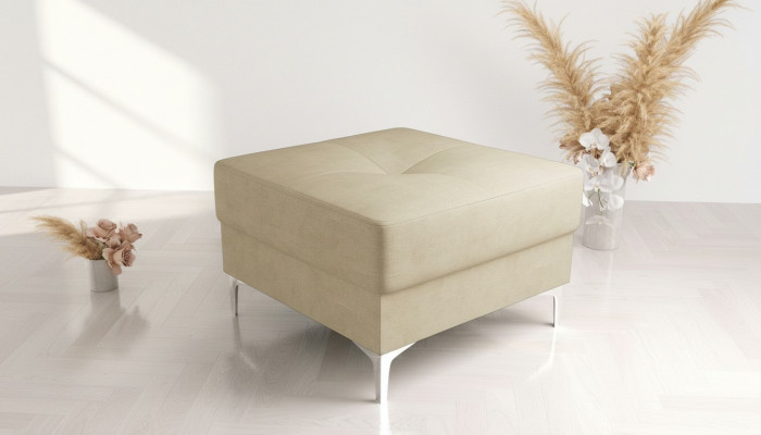 Hocker Tekstiili Uusi Moderni Valkoinen Väri Pieni Design Kangas Jalkapalli Pouffe Sametti