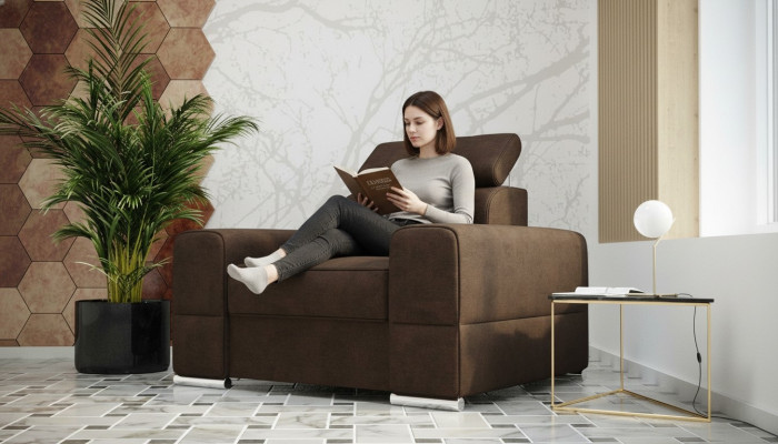 Design Luxus -tuoli Nojatuoli Soppa 1-istuttava TV-nojatuoli Chaise-soppa Nahka Tekstiili