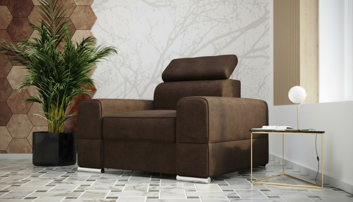 Design Luxus -tuoli Nojatuoli Soppa 1-istuttava TV-nojatuoli Chaise-soppa Nahka Tekstiili