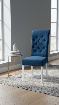 Nykyaikaiset Chesterfield-ruokailuhuoneen tuolit 4x tuolia ruokailuryhmälle, kangas, uusi