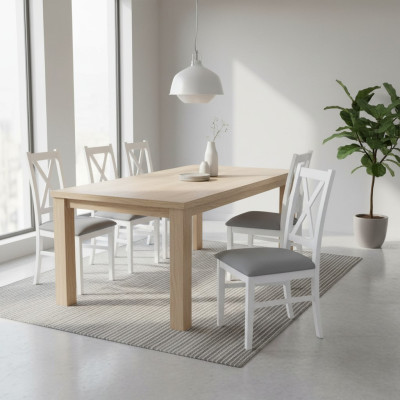 Set Holz Textil Sessel 6x Stühle Essgruppe Design Ess Zimmer Stuhl Massives Holz    Set puinen tekstiilityynyt nojatuoli 6x tuoli ruokailuryhmä design ruokailuhuone tuoli massiivipuu