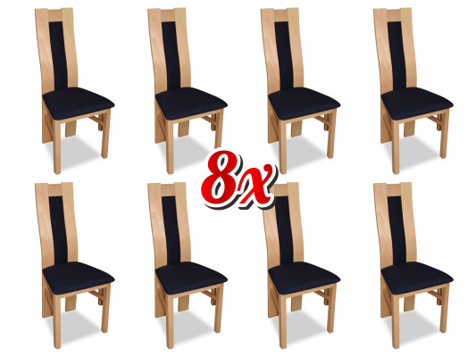 Tuoli 8x Ruokailuhuone Nukkapäällysteinen tuoli Lounge Tekstiilityyli Istuin Sarja Uusi Keittiö Tuolit Istuma