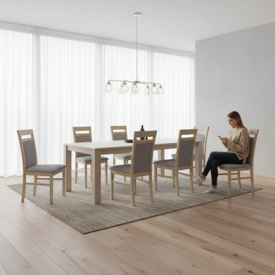 Garnituuri Luxus-uusi nojatuoli 8x tuolia istuin Design Lounge-ruokailuryhmä